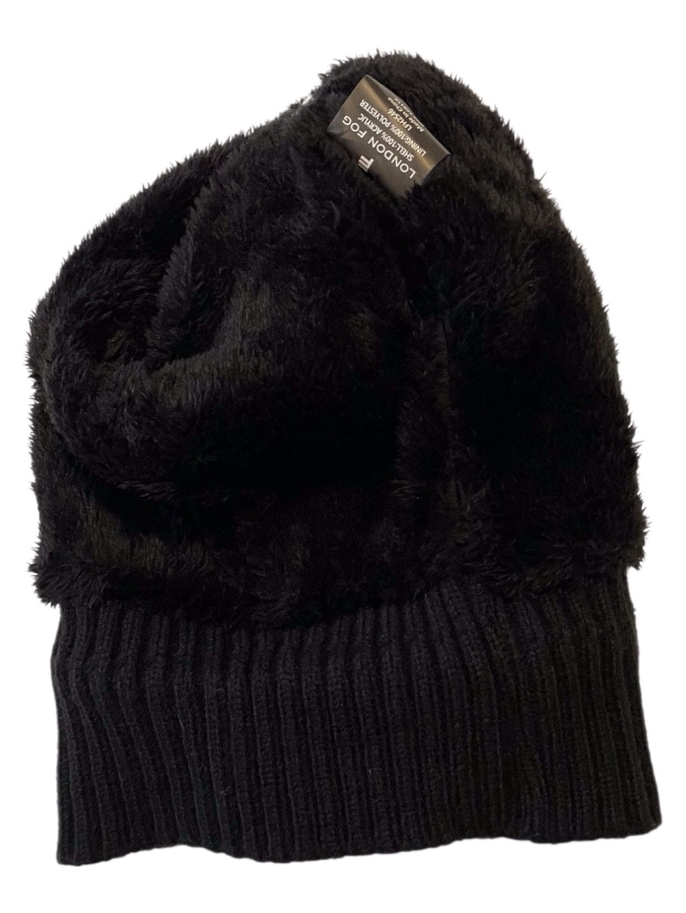 London Fog Girls Black &White Checkered Hat and Gloves, OS - Picture 4 of 5